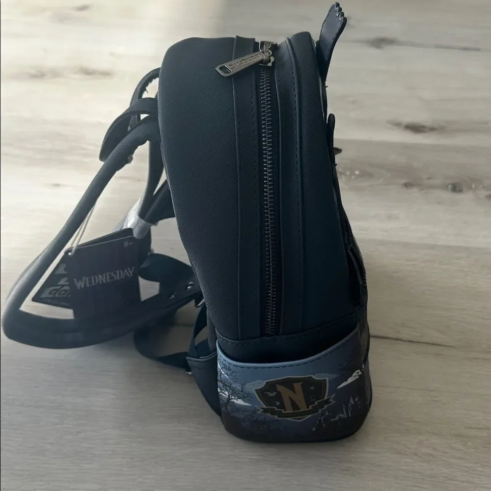 Loungefly Wednesday Nevermore Academy Castle Glow Mini Backpack NWT